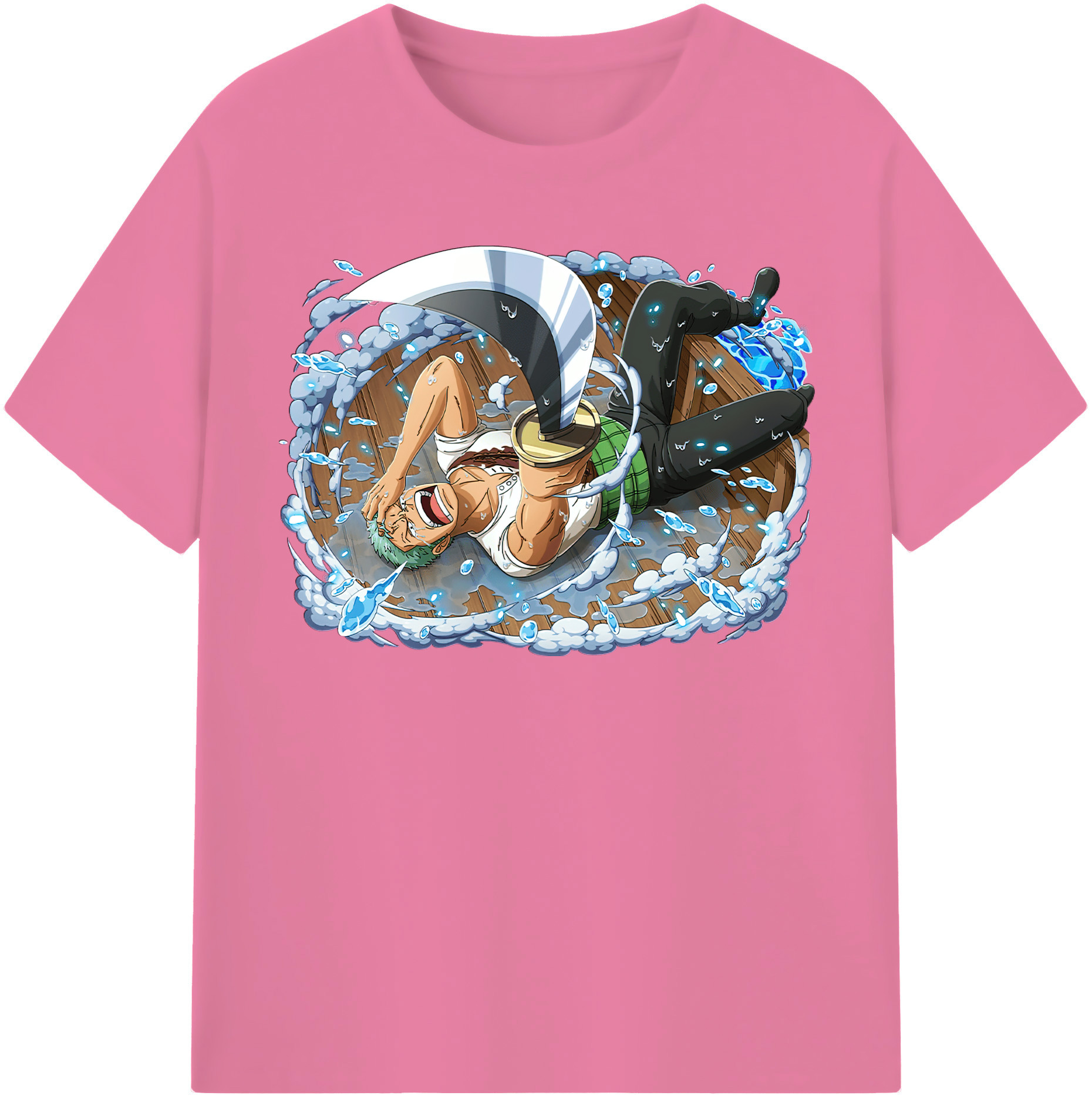 ワンピース ロロノア・ゾロ ONE PIECE Roronoa Zoro 綿100％半袖Tシャツ（フロントプリント）